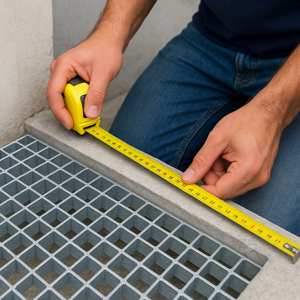 Aufmaß, Montage & Zubehör bei Gitterrosten: So misst du richtig und baust sicher ein